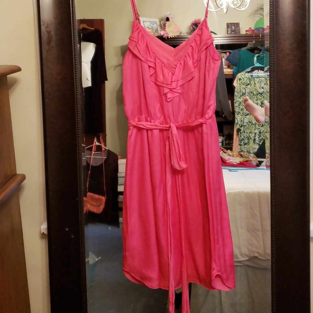Pink ruffle dress